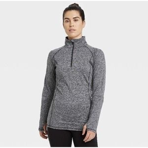 All In Motion Women’s Train 1/2 Zip Pullover Charcoal Gray Size XL